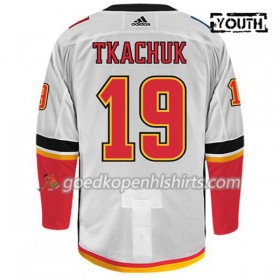 Calgary Flames MATTHEW TKACHUK 19 Adidas Wit Authentic Shirt - Kinderen